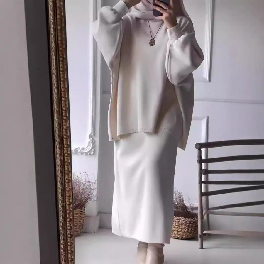 Beatrix Elegant Dress with Puff Sleeve in White