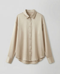 Beatrix Elegant Silk Blouse in Beige