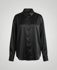 Beatrix Elegant Silk Blouse in Black