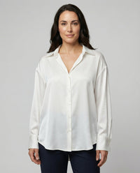 Beatrix Elegant Silk Blouse in White
