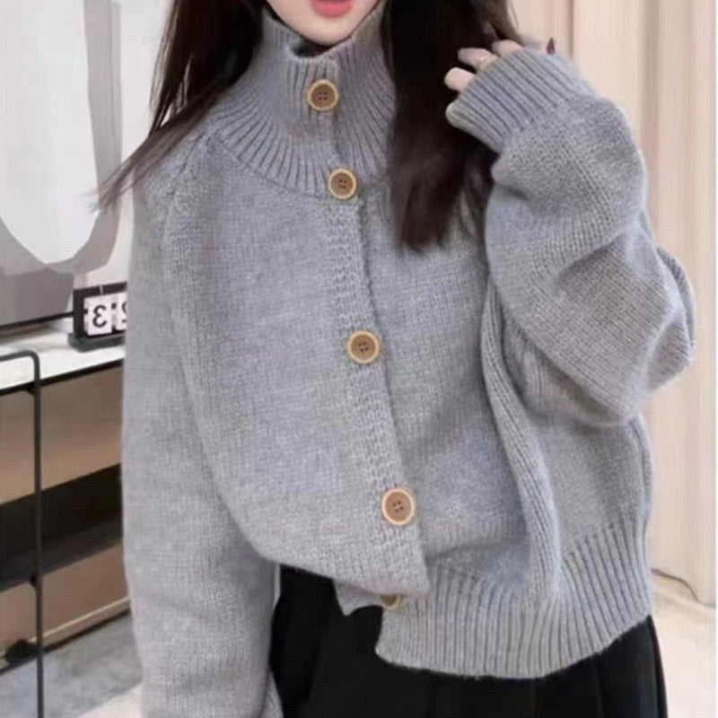 Beatrix Knit Cardigan in Grey