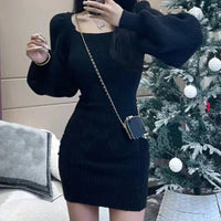 Beatrix Knit Dress in Black