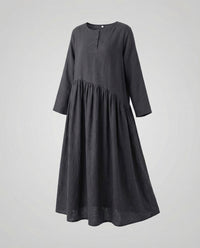 Beatrix Linen Dress in Black