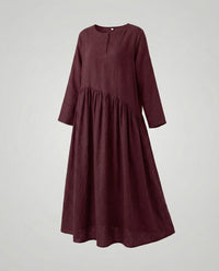 Beatrix Linen Dress in Red
