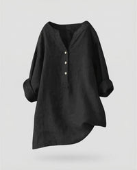 Beatrix Linen Shirt in Black