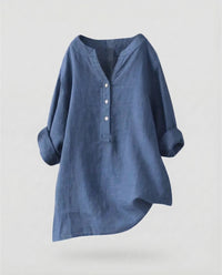 Beatrix Linen Shirt in Light Blue