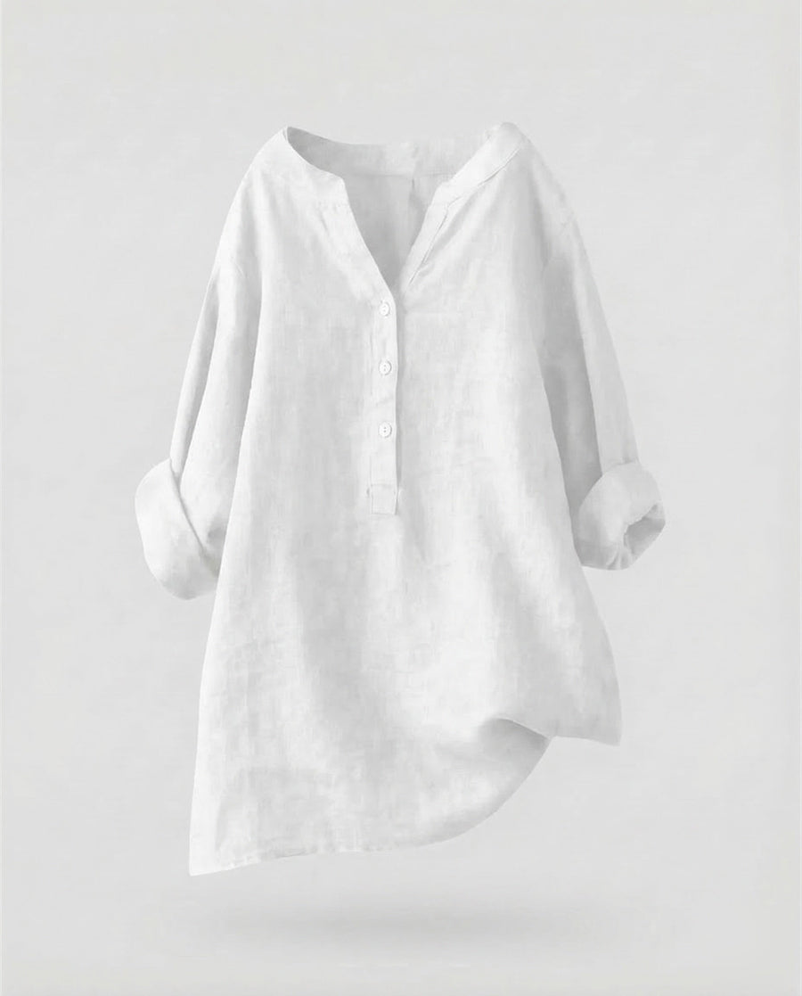 Beatrix Linen Shirt in White
