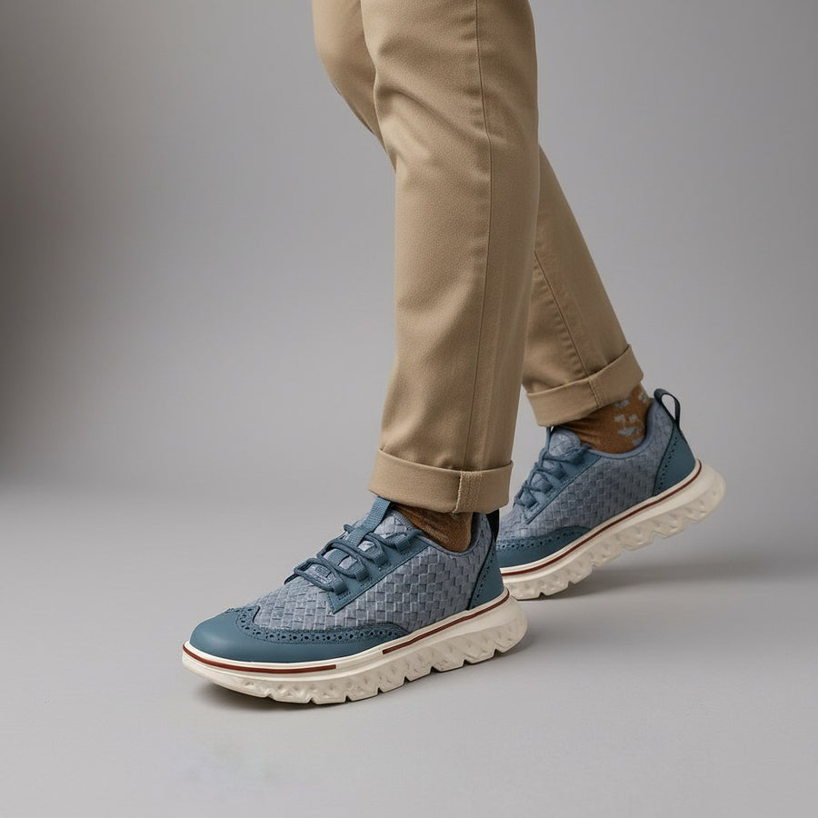Beaumont Wingtip Sneaker in Carolina Blue