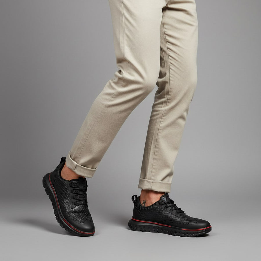 Beaumont Wingtip Sneaker in Charcoal