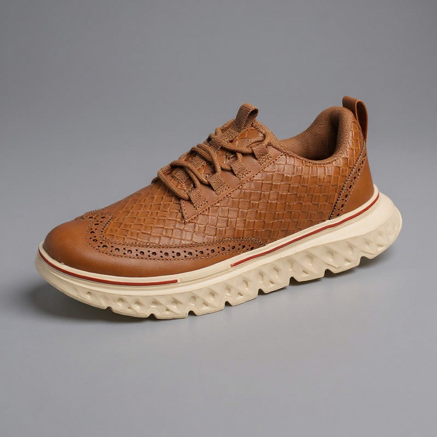 Beaumont Wingtip Sneaker in Sienna Brown