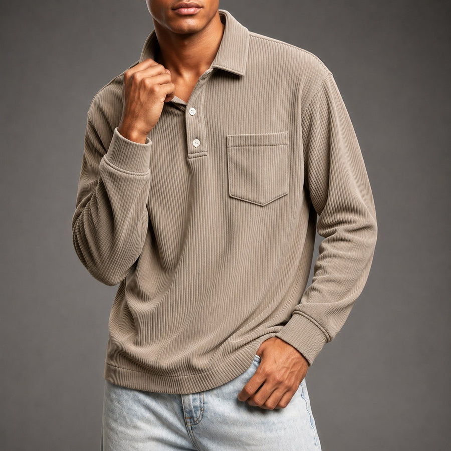 Bedford Corduroy Pullover in Beige