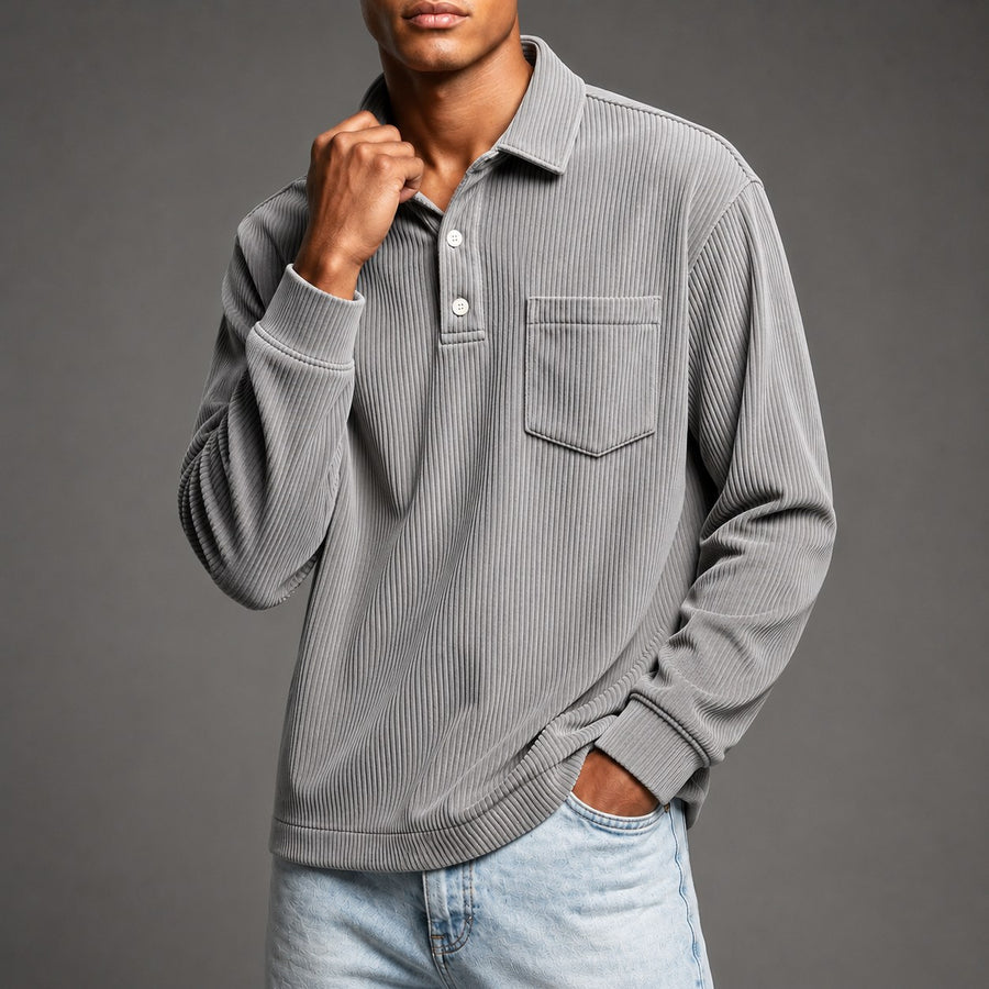 Bedford Corduroy Pullover in Gray