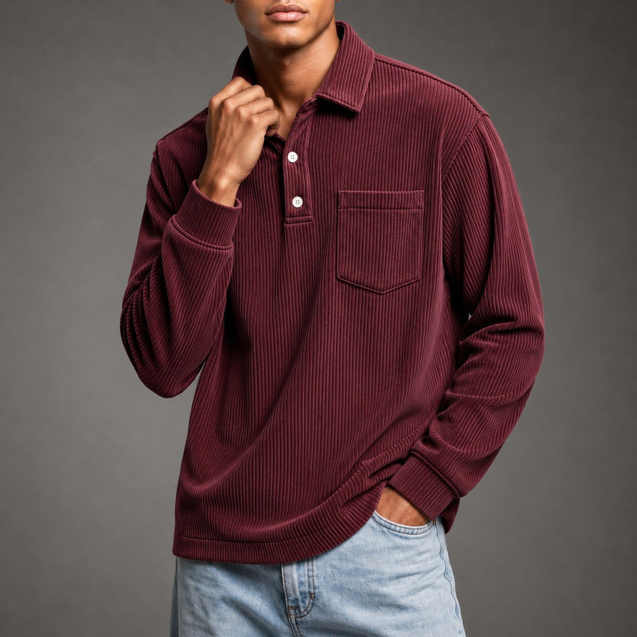 Bedford Corduroy Pullover in Maroon