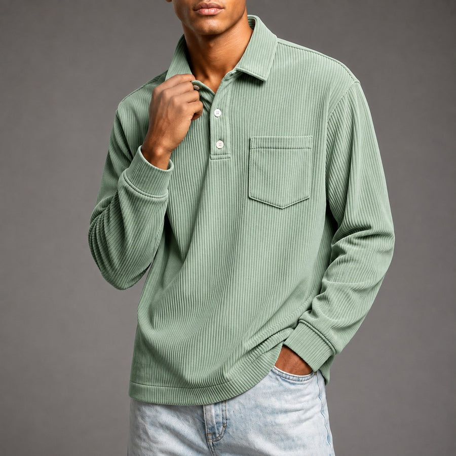 Bedford Corduroy Pullover in Sea Foam
