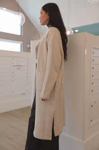 Biscotti Relaxed Cardigan in Warm Beige