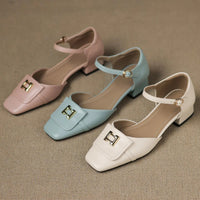 Bella Block Heel Pump in Rose Pink