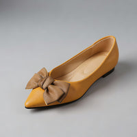 Bella Bow Flats in Mustard