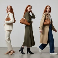 Bella Bow Leather Handbag in Beige