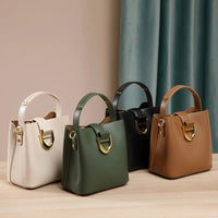 Bella Bucket Tote in Beige