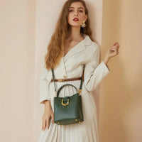 Bella Bucket Tote in Emerald