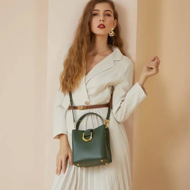 Bella Bucket Tote in Emerald
