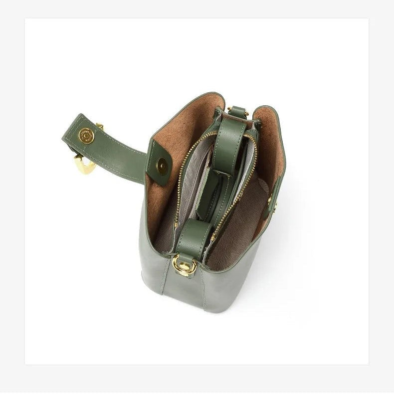 Bella Bucket Tote in Emerald