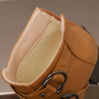 Bella Buckle Ankle Boot in Sienna Brown