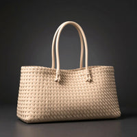 Bella Handwoven Tote in Beige