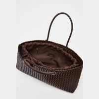 Bella Handwoven Tote in Espresso Brown