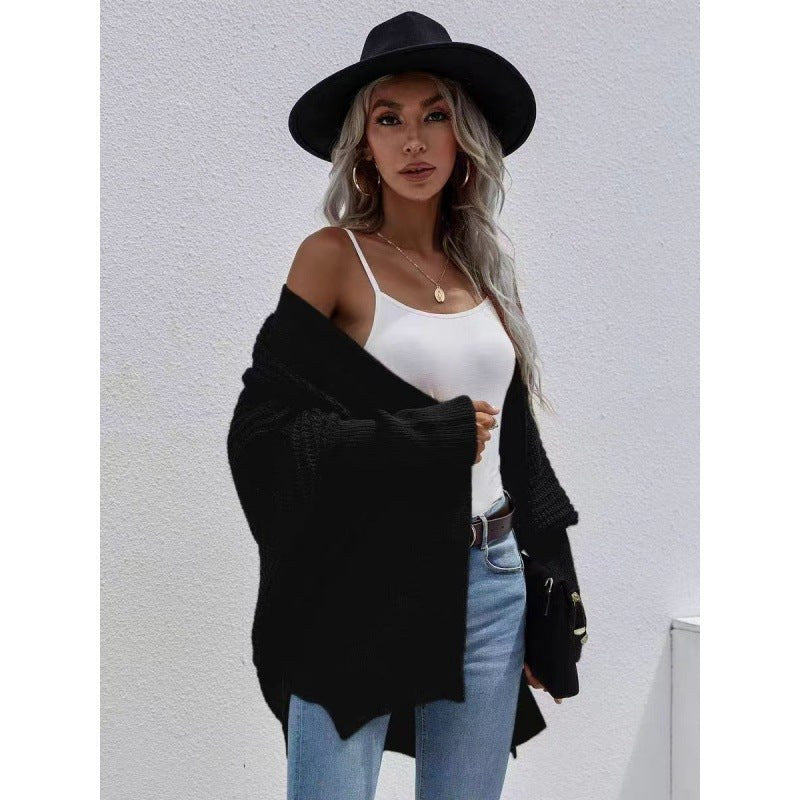 Bellamy Airy Knit Cardigan in Black