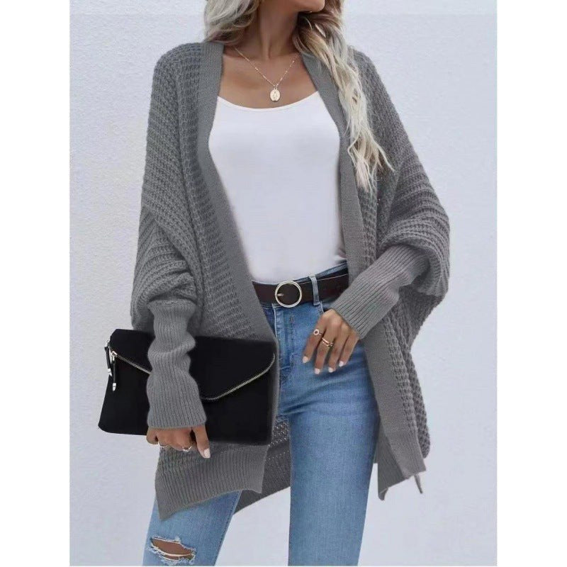 Bellamy Airy Knit Cardigan in Dark Grey