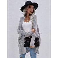 Bellamy Airy Knit Cardigan in Light Grey