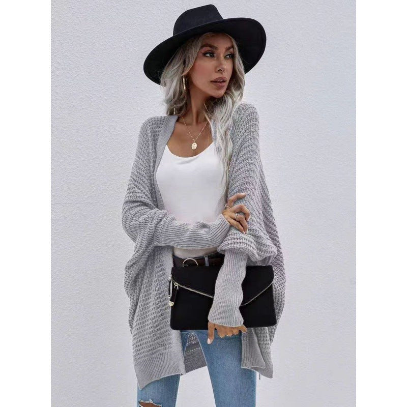 Bellamy Airy Knit Cardigan in Light Grey