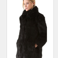 Bellamy Elegant Coat with Pockets in Black
