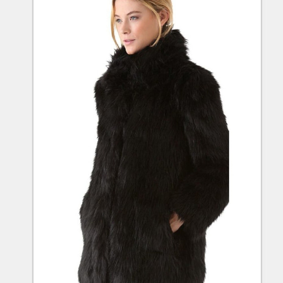 Bellamy Elegant Coat with Pockets in Black