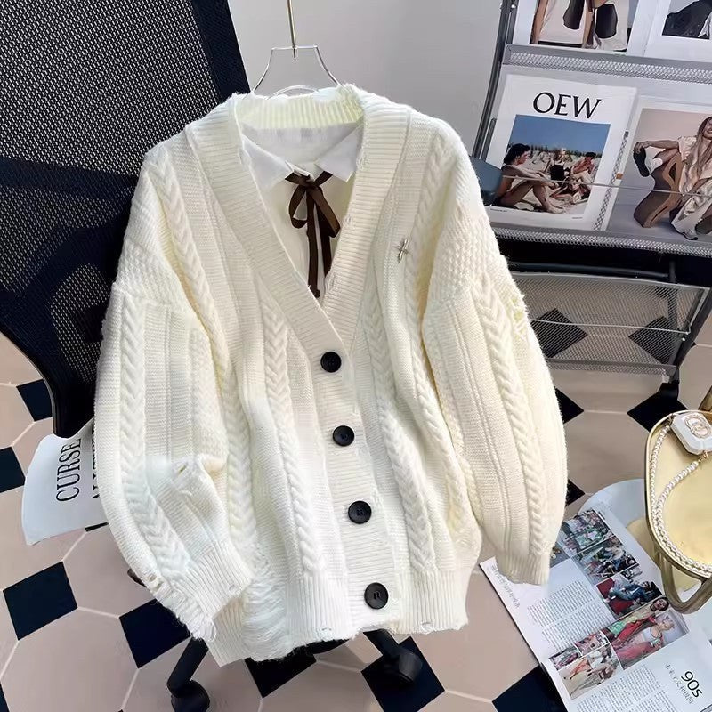 Bellamy Knit Cardigan with V-Neck