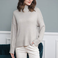 Bellamy Knit Sweater in Grey White