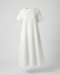 Bellamy Linen Blend Midi Dress in White