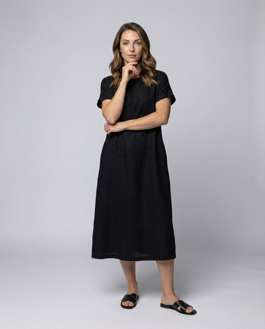 Bellamy Linen Blend Midi Dress
