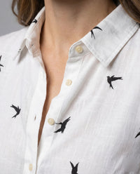 Bellamy Linen Blouse with Embroidery