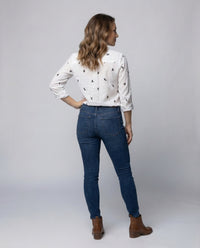 Bellamy Linen Blouse with Embroidery