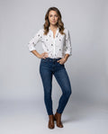 Bellamy Linen Blouse with Embroidery