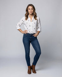 Bellamy Linen Blouse with Embroidery