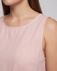 Bellamy Linen Dress with Ruffles
