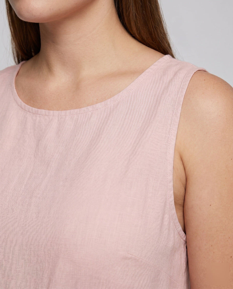 Bellamy Linen Dress with Ruffles