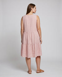 Bellamy Linen Dress with Ruffles