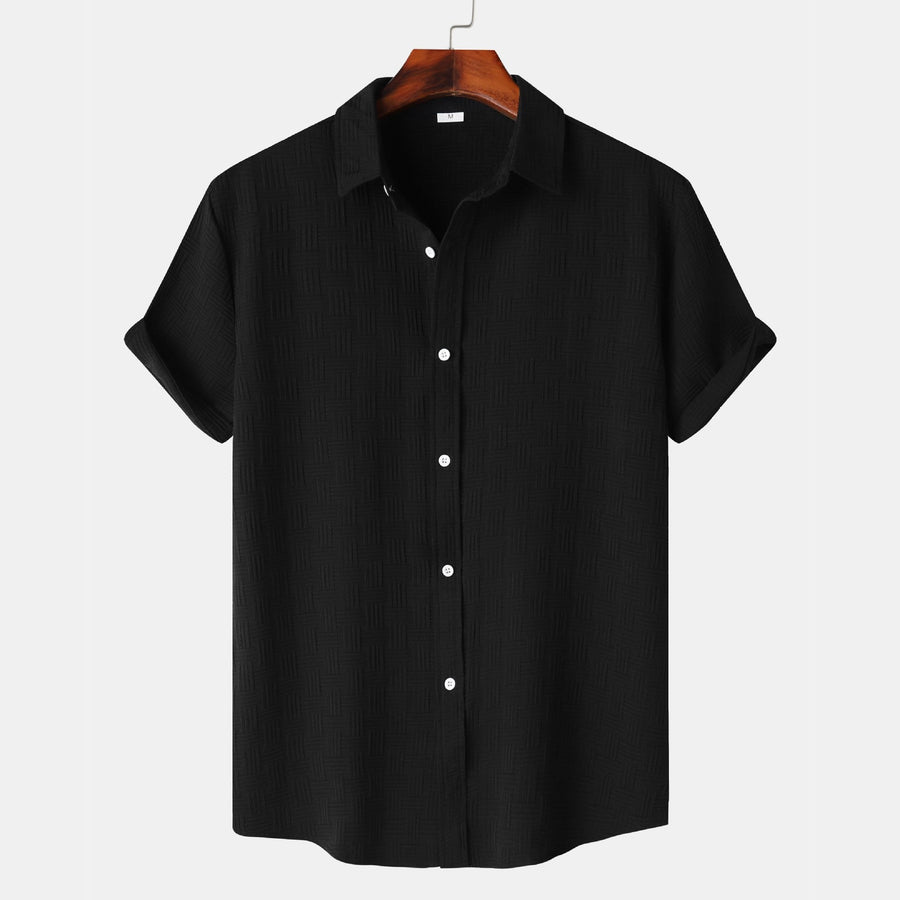 Bellamy Shirt with Short Sleeve in Black