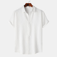 Bellamy Shirt with Short Sleeve in White
