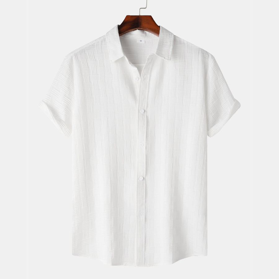 Bellamy Shirt with Short Sleeve in White