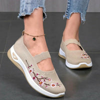 Belvora Women's Orthopedic Walking Sneakers in Beige